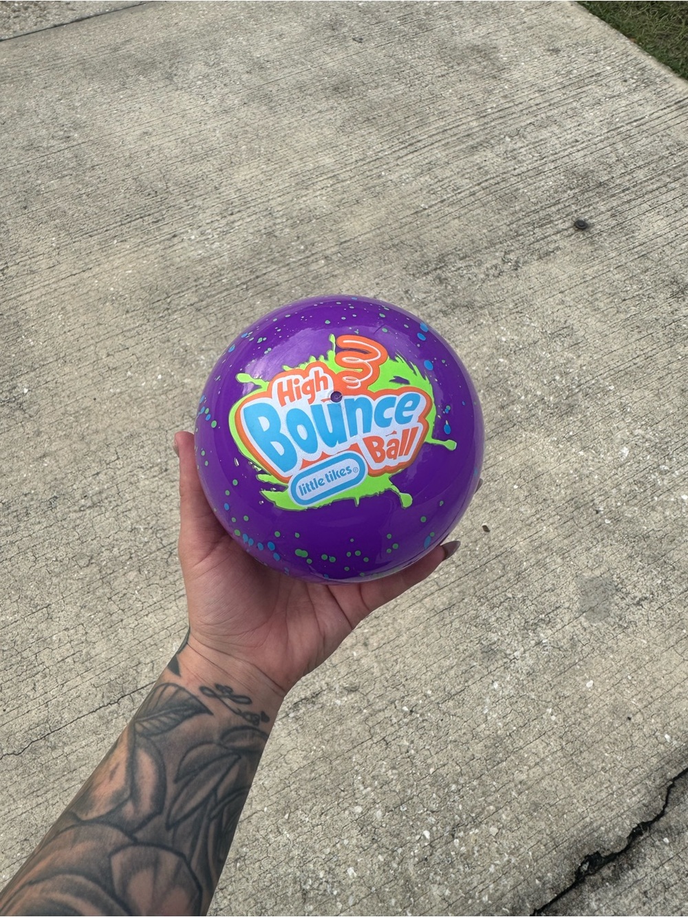 High Bounce Ball by Little Tikes - Purple with Multicolor Splash